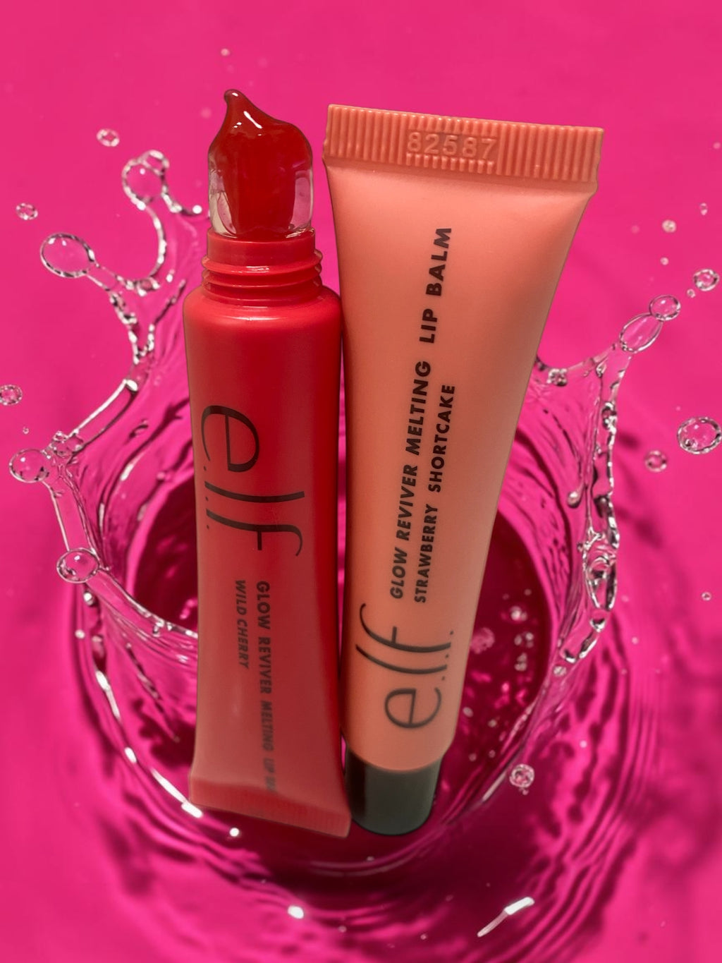 E.L.F reviver melting lip balm ultra glossy and soft nourishing buttery balm  Strawberry shortcake
