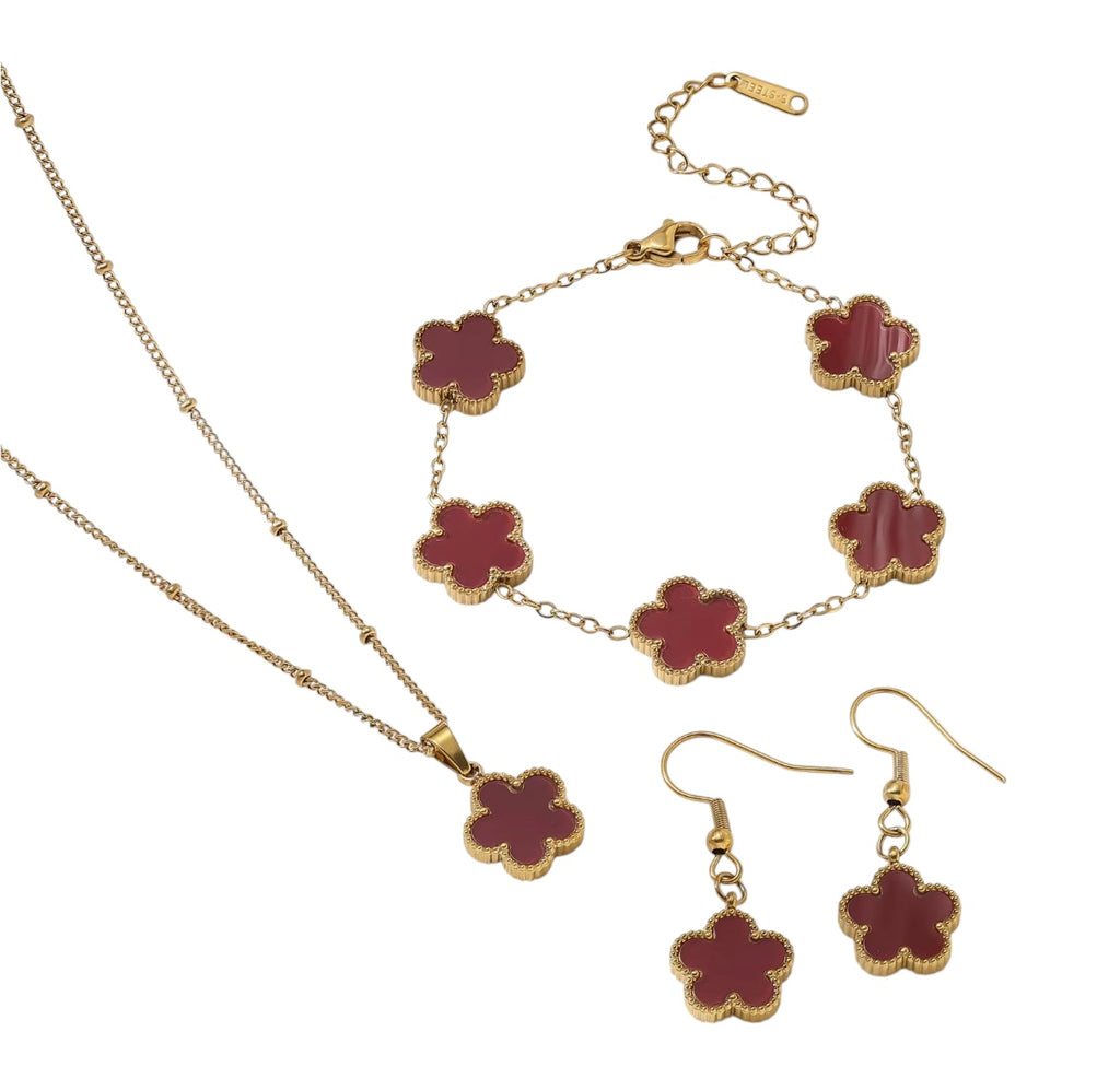 Fashion Jewelry Gold Stainless Steel Necklace Set