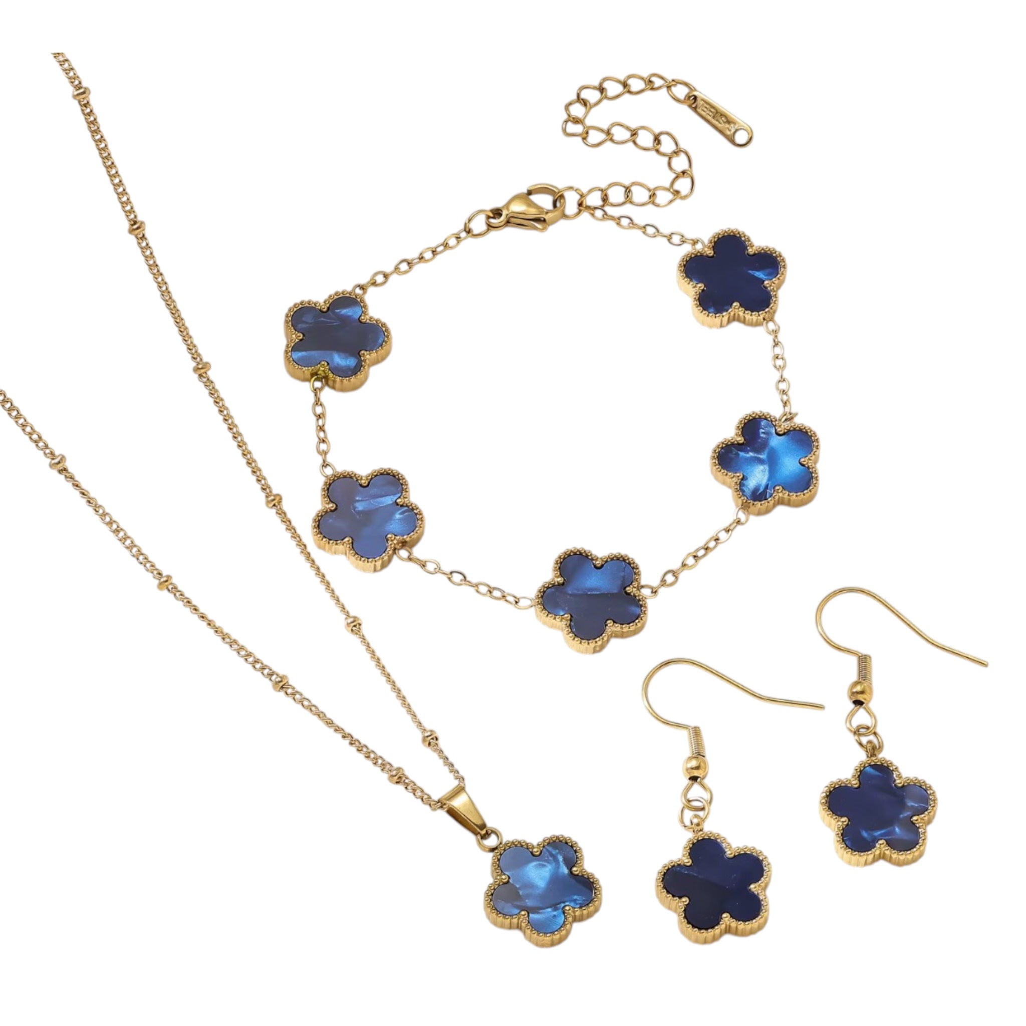 Fashion Jewelry Gold Stainless Steel Necklace Set