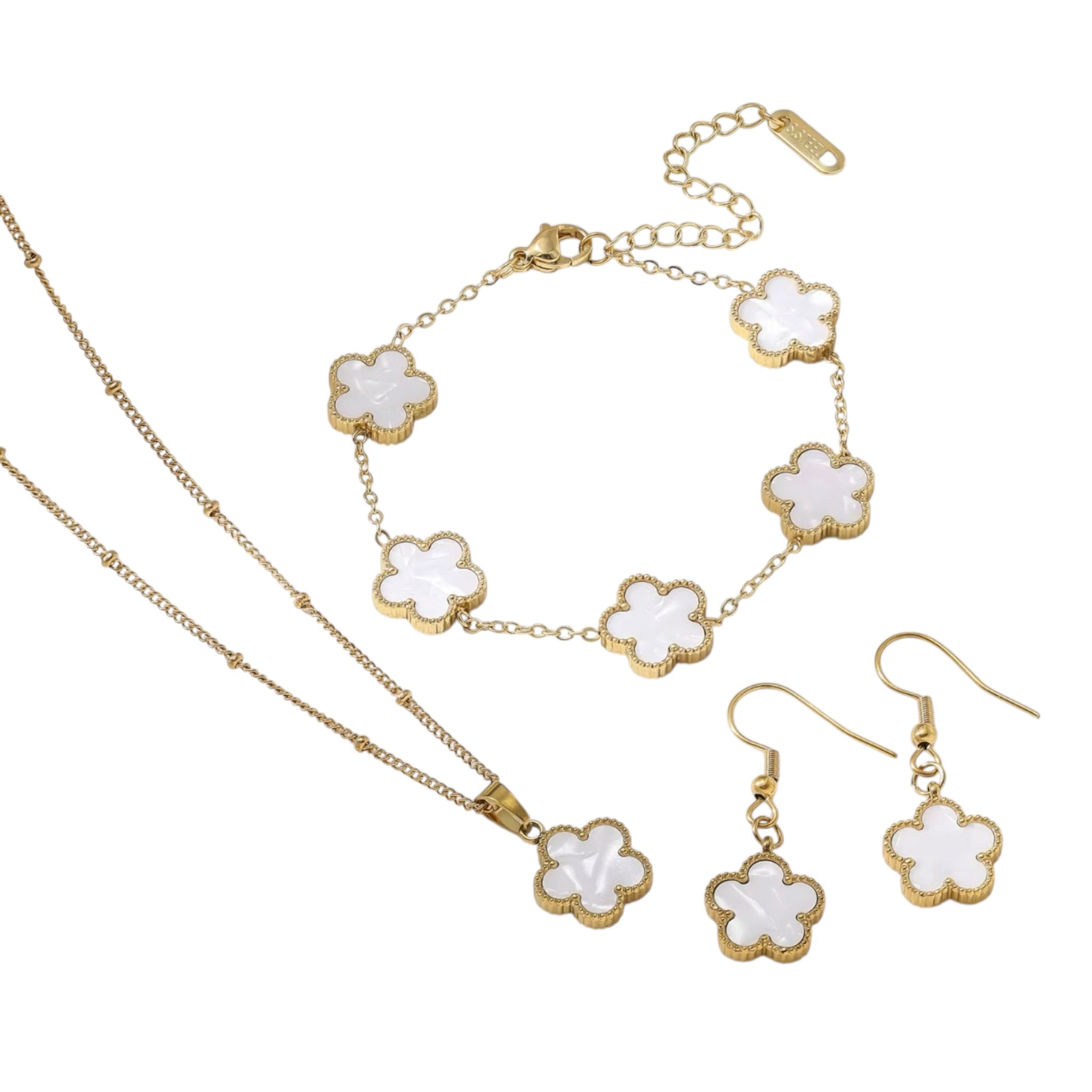 Fashion Jewelry Gold Stainless Steel Necklace Set