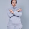 A woman in a Women affordable hoodies and tracksuits.