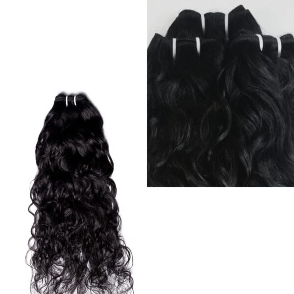 Two bundles of 3 bundles with the frontal 100% raw curly virgin hair stronger and healthier.