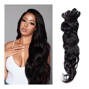 Brazilian virgin hair bundles.