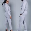 A man and woman posing in affordable unisex hoodies, soft & comfortable sweatpants.