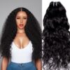 3 Brazilian curly hair bundles with the frontal 100% raw curly virgin hair stronger and healthier.