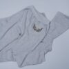 A grey 100% cotton unisex kids hoodie with an embroidered eagle on it in size 3T (3 year old) and 7T (7 years old).